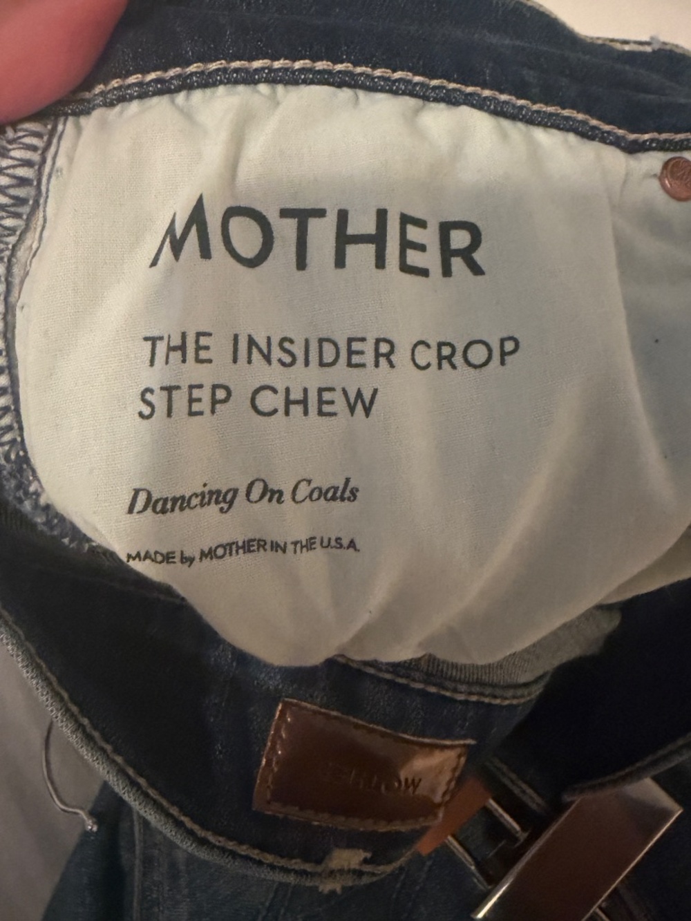 NWOT Mother The Insider Crop Step Chew Size 28 - Picture 10 of 10